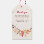 野生の森の花シダの葉結婚の ギフトタグ (正面)