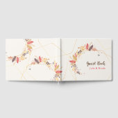 野生の森の花シダの葉結婚の ゲストブック (全面)