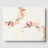 野生の森の花シダの葉結婚の ゲストブック (裏面)