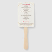 野生の森の花シダの葉結婚の ハンドファン (裏面)