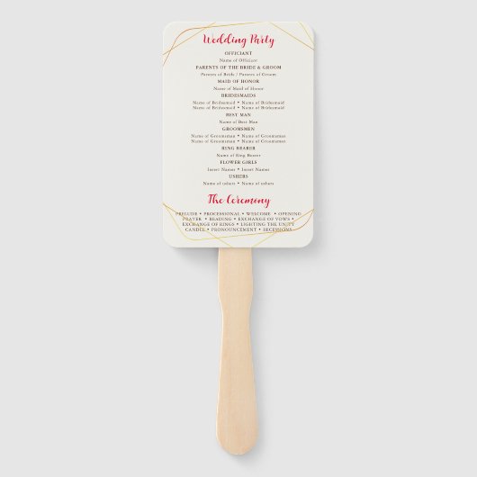 野生の森の花シダの葉結婚の ハンドファン (裏面)