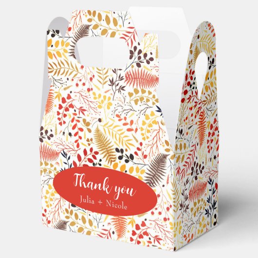 野生の森の花シダの葉結婚の フェイバーボックス (オープン)