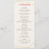 野生の森の花シダの葉結婚の プログラム (裏面)