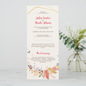 野生の森の花シダの葉結婚の プログラム (スタンド正面)