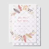 野生の森の花シダの葉結婚の ベラム紙招待状 (オフセット (招待状))