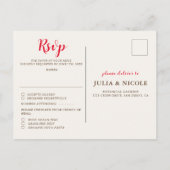 野生の森の花シダの葉結婚の ポストカード (裏面)