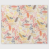 野生の森の花シダの葉結婚の ラッピングペーパー (フラット)