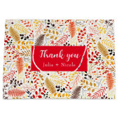 野生の森の花シダの葉結婚の ラージペーパーバッグ (正面)