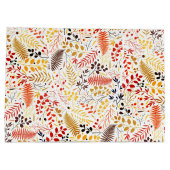 野生の森の花シダの葉結婚の ラージペーパーバッグ (裏面)