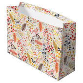 野生の森の花シダの葉結婚の ラージペーパーバッグ (裏面アングル)