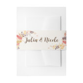 野生の森の花シダの葉結婚の 招待状ベリーバンド (正面例)