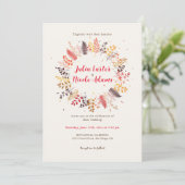 野生の森の花シダの葉結婚の 招待状 (スタンド正面)