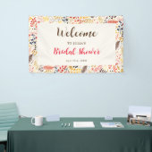 野生の森の花シダの葉結婚の 横断幕 (トレードショー)