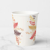 野生の森の花シダの葉結婚の 紙コップ (右)