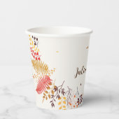 野生の森の花シダの葉結婚の 紙コップ (正面)