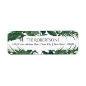 野生の森の葉葉の結婚 |差出人住所 ラベル (正面)