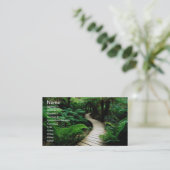 野生の森林の真中の道 名刺 (スタンド正面)