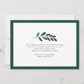 野生の森 |の結婚フォトフラットサンキューカード サンキューカード (裏面)