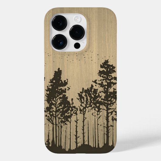 野生の森 – 彫刻された木 – 木製 Case-Mate iPhoneケース (裏面)