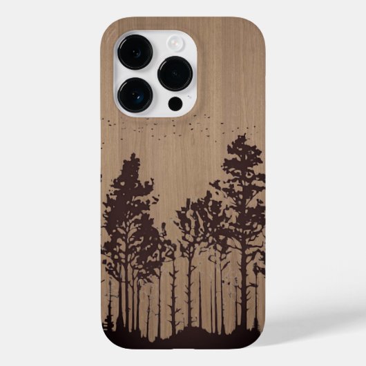 野生の森 – 彫刻された木 – 木製 Case-Mate iPhoneケース (裏面)