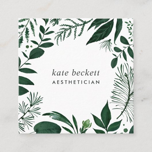 野生の森 |植物体フレーム スクエア名刺 (正面)