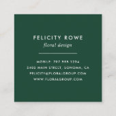 野生の森 |植物体フレーム スクエア名刺 (裏面)