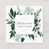 野生の森 |植物体フレーム スクエア名刺 (正面)