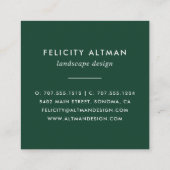 野生の森 |植物学 スクエア名刺 (裏面)