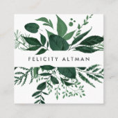 野生の森 |植物学 スクエア名刺 (正面)