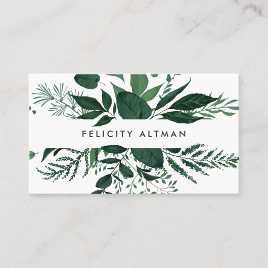 野生の森 |植物学QRコード 名刺 (正面)