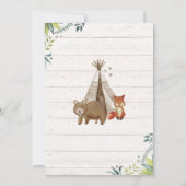 野生の森、部族 招待状 (裏面)