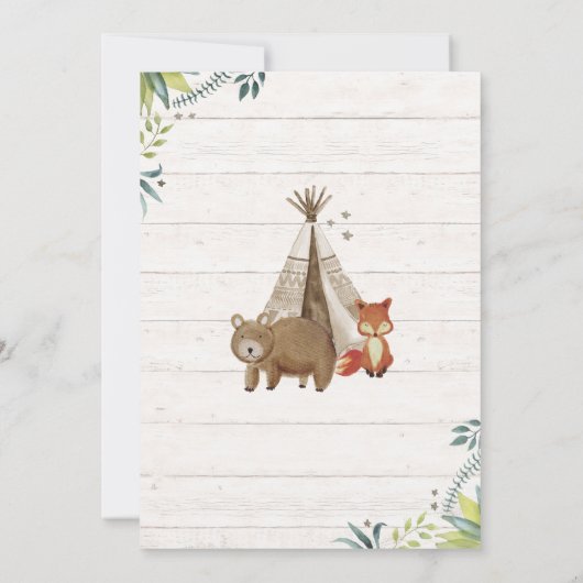 野生の森、部族 招待状 (裏面)