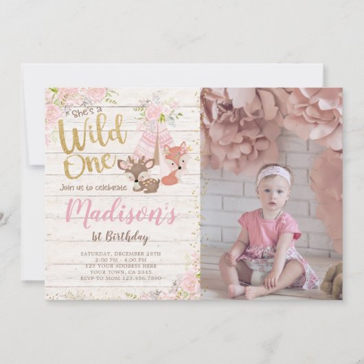 野生の森、部族 招待状 (正面)