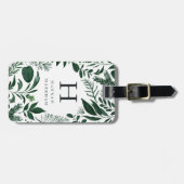野生の森 | Hunter Green Botanical Monogram ラゲッジタグ (正面横)