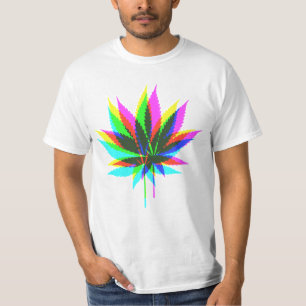 野生の植物の葉 – ネオン色+あなたのアイディア Tシャツ