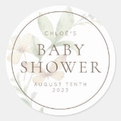 野生の植物学素朴フローラ招待状と好意 ラウンドシール (正面)