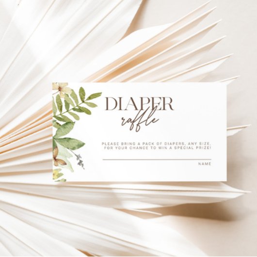 野生の植物性おむつ素朴ラッフル エンクロージャーカード
