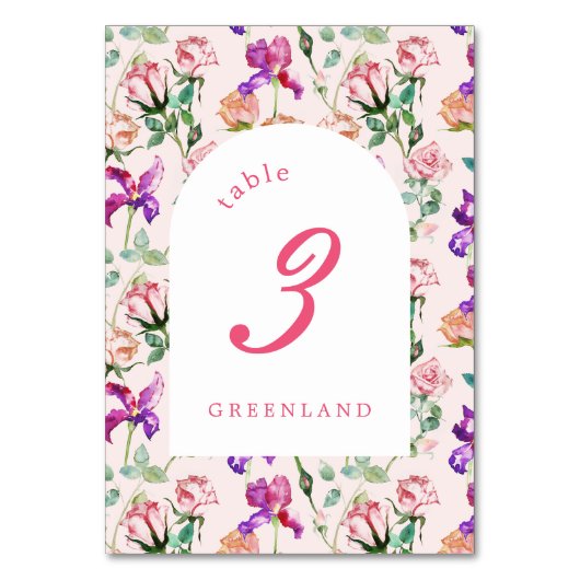 野生の植物最大主義結婚の テーブルナンバー (正面)