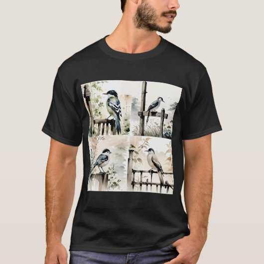 野生の様々な鳥たち エクセレンスの鳥たち まとめ Tシャツ (正面)