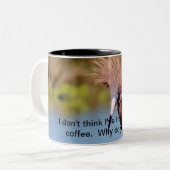 野生の毛の鳥 ツートーンマグカップ (正面左)