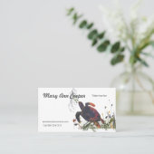 野生の水彩画のモダンでエキゾチックなカメ スクエア名刺 (スタンド正面)