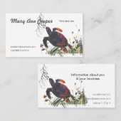 野生の水彩画のモダンでエキゾチックなカメ スクエア名刺 (正面/裏面)