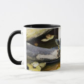 野生の池のスライダーのカメ マグカップ (左)