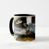 野生の池のスライダーのカメ マグカップ (正面左)