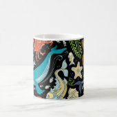 野生の海の生活：カラフルヴィンテージ。 コーヒーマグカップ (中央)