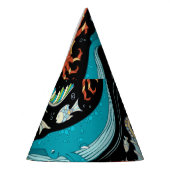 野生の海の生活：カラフルヴィンテージ。 パーティーハット (左)