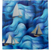 野生の海 シャワーカーテン (正面)