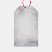 野生の灰色の水の色のクリスマスGIFのトナカイ ギフトタグ (裏面)