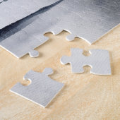 野生の灰色の水色のクリスマスにトナカイ ジグソーパズル (側面)