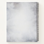 野生の灰色の水色のクリスマスにトナカイ ノートブック (裏面)